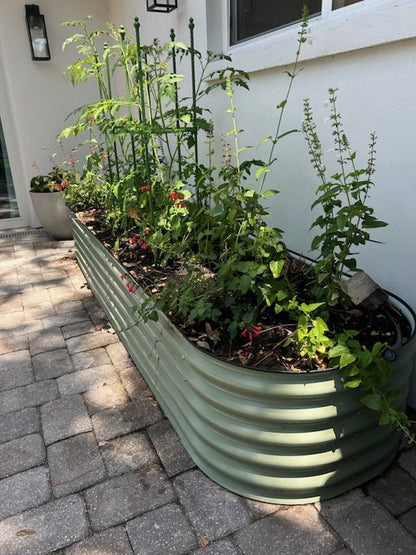 2.5x9.5 raised garden bed installtion completed on a Patio in Tampa.