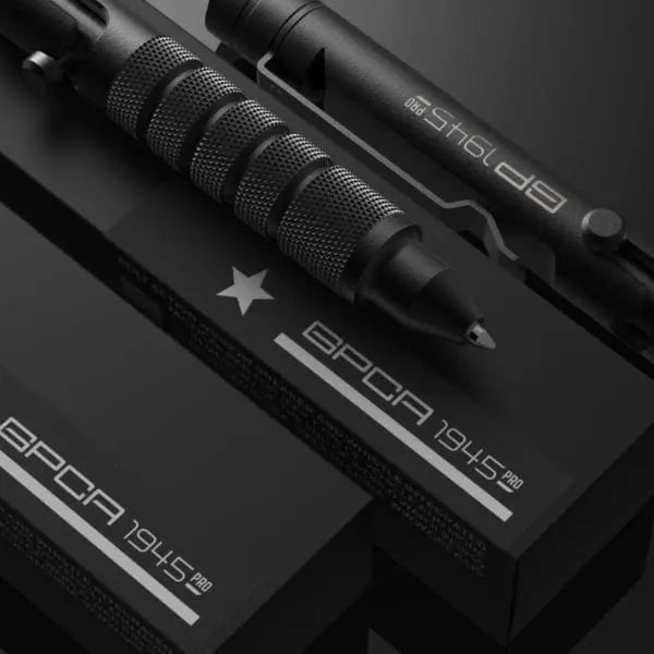 GPCA 1945 Pro bolt-action EDC ballpoint pen with knurled titanium/aluminum body on Tampa Home & Garden Store