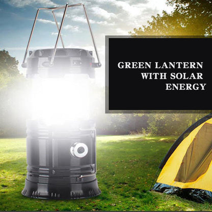 Black solar charging multifunctional telescopic camping lantern with 1 lantern and 1 tent on Tampa Home & Garden Store