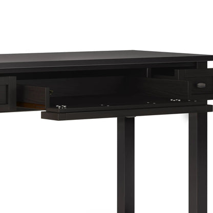Warm Shaker Handcrafted Desk by Unique Piece Furniture, espresso wood with open drawers on Tampa Home & Garden Store