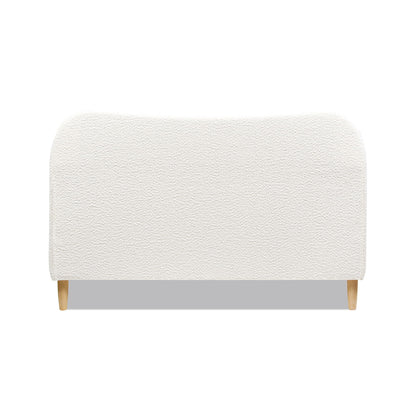Curved Headboard and Upholstered Platform Bed