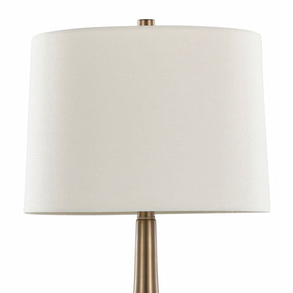 Diana contemporary table lamp set of 2 with beige shade and brass base by HouseOfZazla on Tampa Home & Garden Store