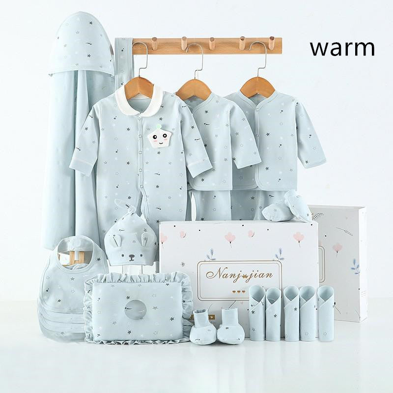 Newborn baby clothes gift box set in pastel blue with star pattern by Sell My Stuff on Tampa Home & Garden Store