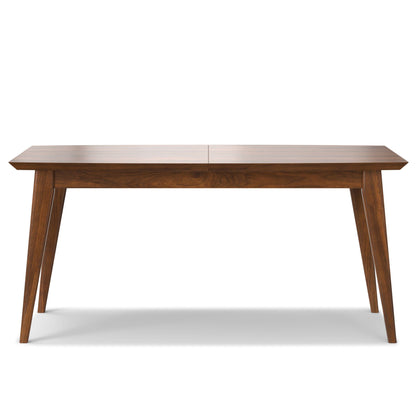 Elegant rubberwood rectangular dining table by HouseOfZazla, warm brown wood finish on Tampa Home & Garden Store