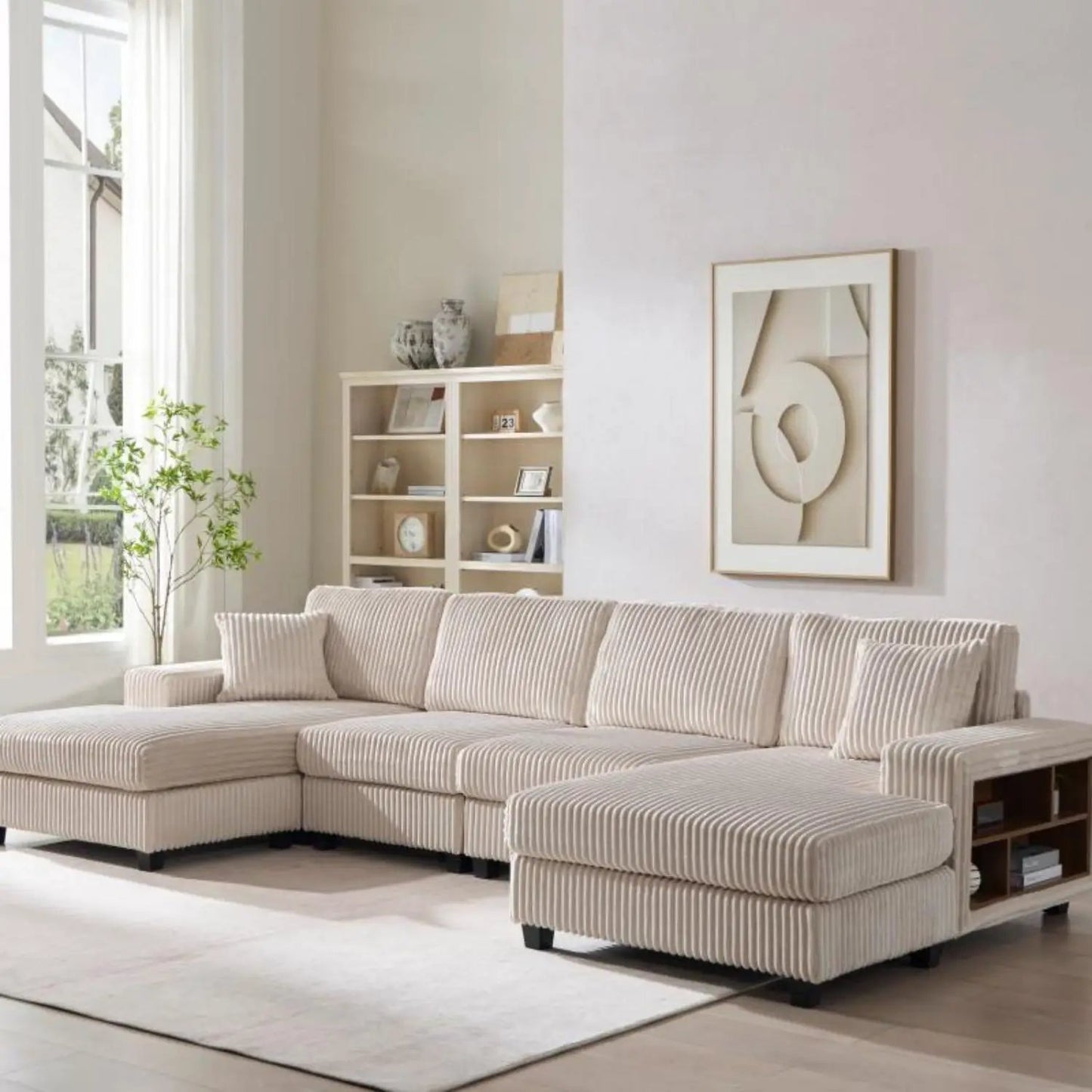 U Shaped Convertible Sofa Four Seater Lounge