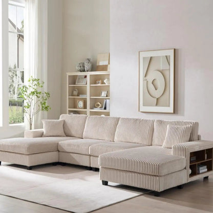 U Shaped Convertible Sofa Four Seater Lounge