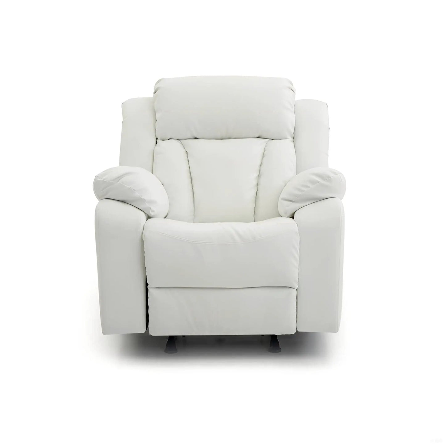 Comfortable rocking motion recliner in white with cushions Unique Piece Furniture on Tampa Home & Garden Store