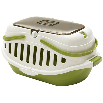 Portable small pet carrying basket white-green plastic carrier with sides Sell My Stuff on Tampa Home & Garden Store