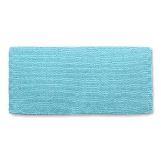 Manta de silla de montar de lana de Nueva Zelanda 1314-76 San Juan Solid Aqua 36x34