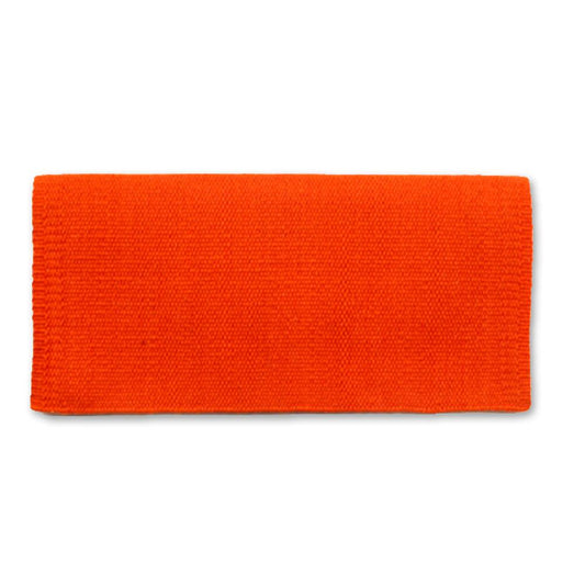 1314-77 Manta de silla de montar de lana de Nueva Zelanda San Juan Solid Tangerine 36x34