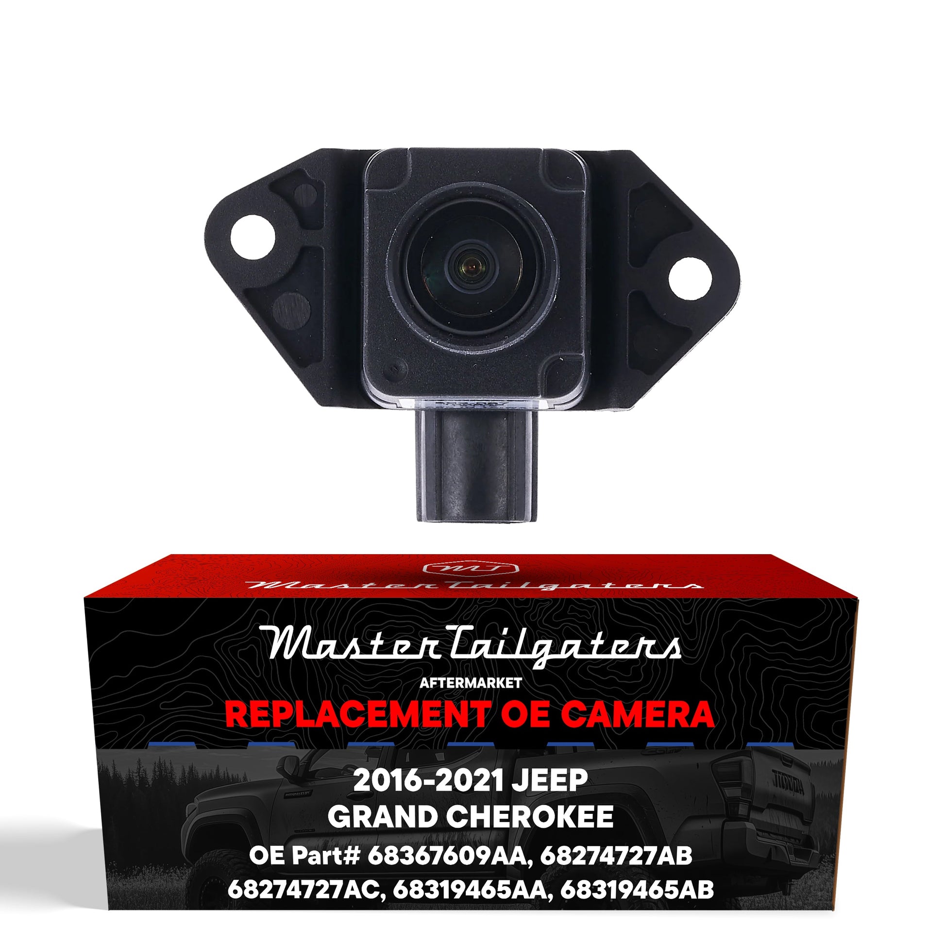 Backup camera for Jeep Grand Cherokee 2016-2021, OEM replacement, Master Tailgaters, black housing on Tampa Home & Garden Store