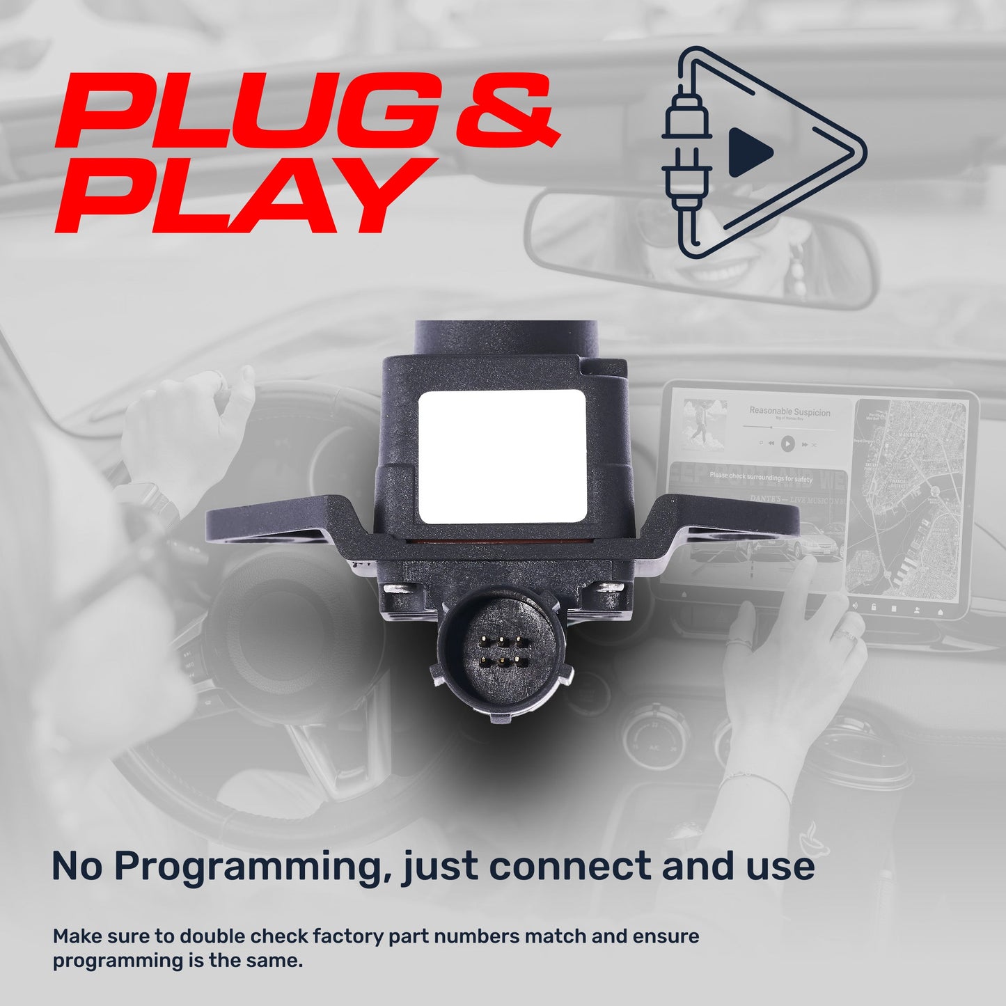Jeep Grand Cherokee OEM backup camera by Master Tailgaters, plug-and-play, black housing on Tampa Home & Garden Store