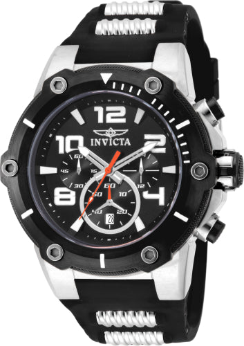 Invicta Men's Speedway watch with black dial, stainless steel case, and black strap on Tampa Home & Garden Store