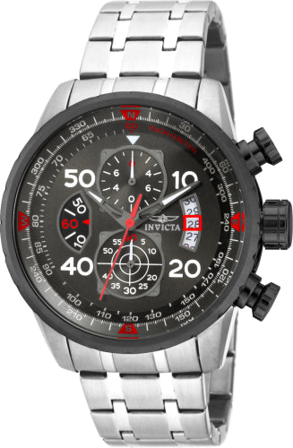 Invicta Women's Aviator chronograph watch with stainless steel bracelet and black dial on Tampa Home & Garden Store