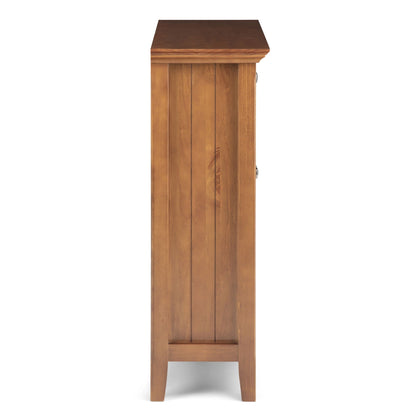 Acadian Handcrafted Entryway Storage Cabinet by HouseOfZazla, warm wood with paneling on Tampa Home & Garden Store