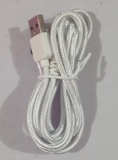 USB charging cable braided white with USB-A connector, one cable on Tampa Home & Garden Store