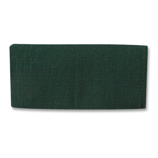 Manta para silla de montar de lana de Nueva Zelanda 1314C-20 San Juan, color verde cazador sólido, 38 x 34 pulgadas