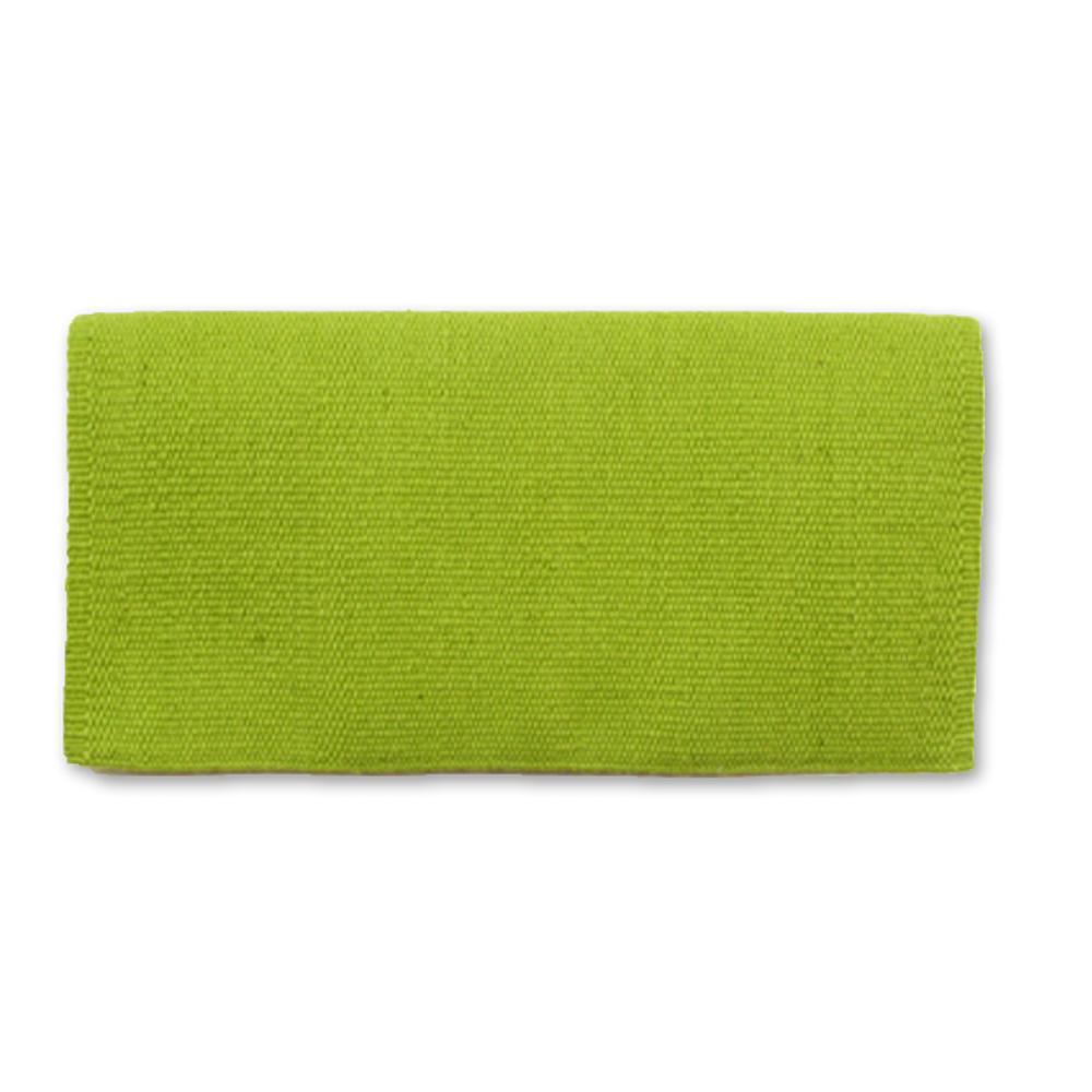 San Juan lime green saddle blanket by Mayatex, 38x34, New Zealand wool on Tampa Home & Garden Store
