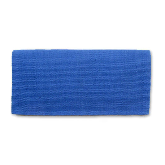 1314C-78 Manta de silla de montar de lana de Nueva Zelanda San Juan azul bígaro sólido 38x34