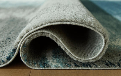 Brentward Blue Gray Ivory 8x10 Area Rug Style