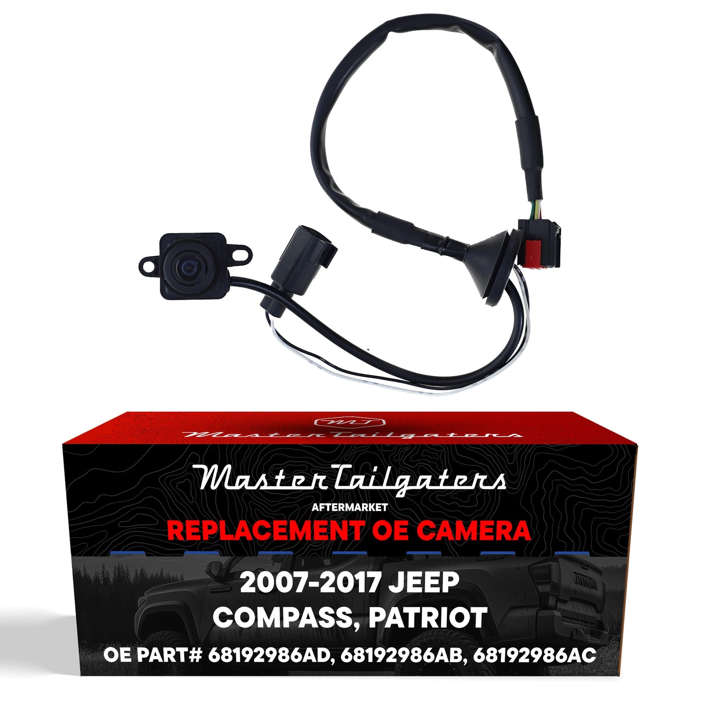Master Tailgaters OEM backup camera for Jeep Patriot/Compass with wiring harness, black housing on Tampa Home & Garden Store