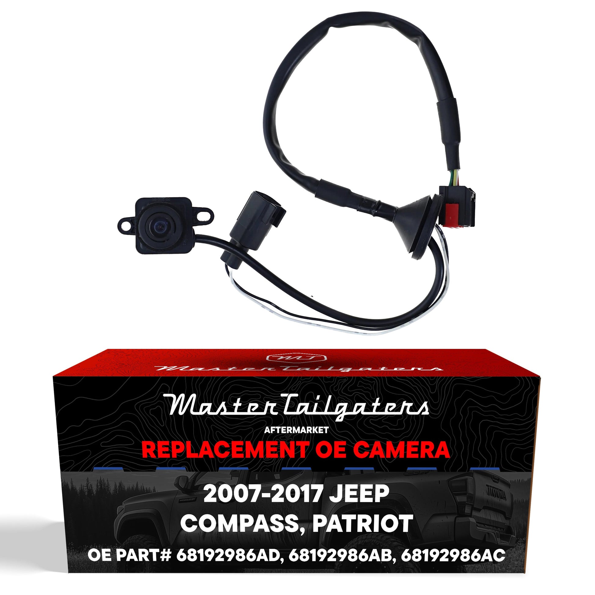 Master Tailgaters OEM backup camera for Jeep Patriot/Compass with wiring harness, black housing on Tampa Home & Garden Store