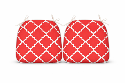 Outdoor Chair Cushions and Plaid Red Patio Set