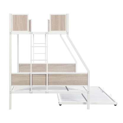 Modern Metal Bunk Bed with Dual Side Ladder