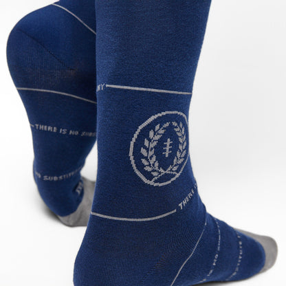 NFF 6-Pack DeadSoxy socks, blue with white crest and stripe detailing on Tampa Home & Garden Store