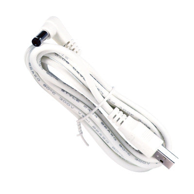 White USB charging cable with right-angle connector, coiled cord on Tampa Home & Garden Store