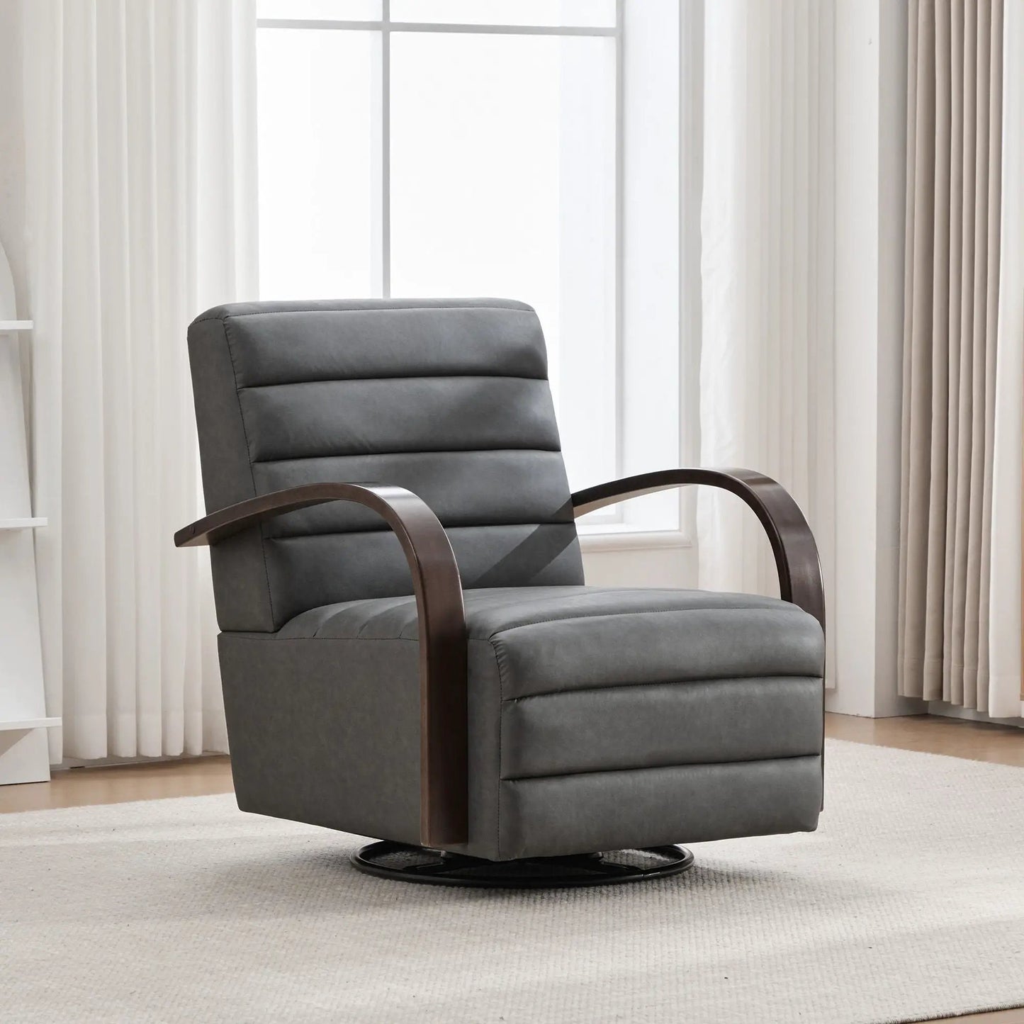 360 Degree Swivel Accent Chair Armrests Comfy