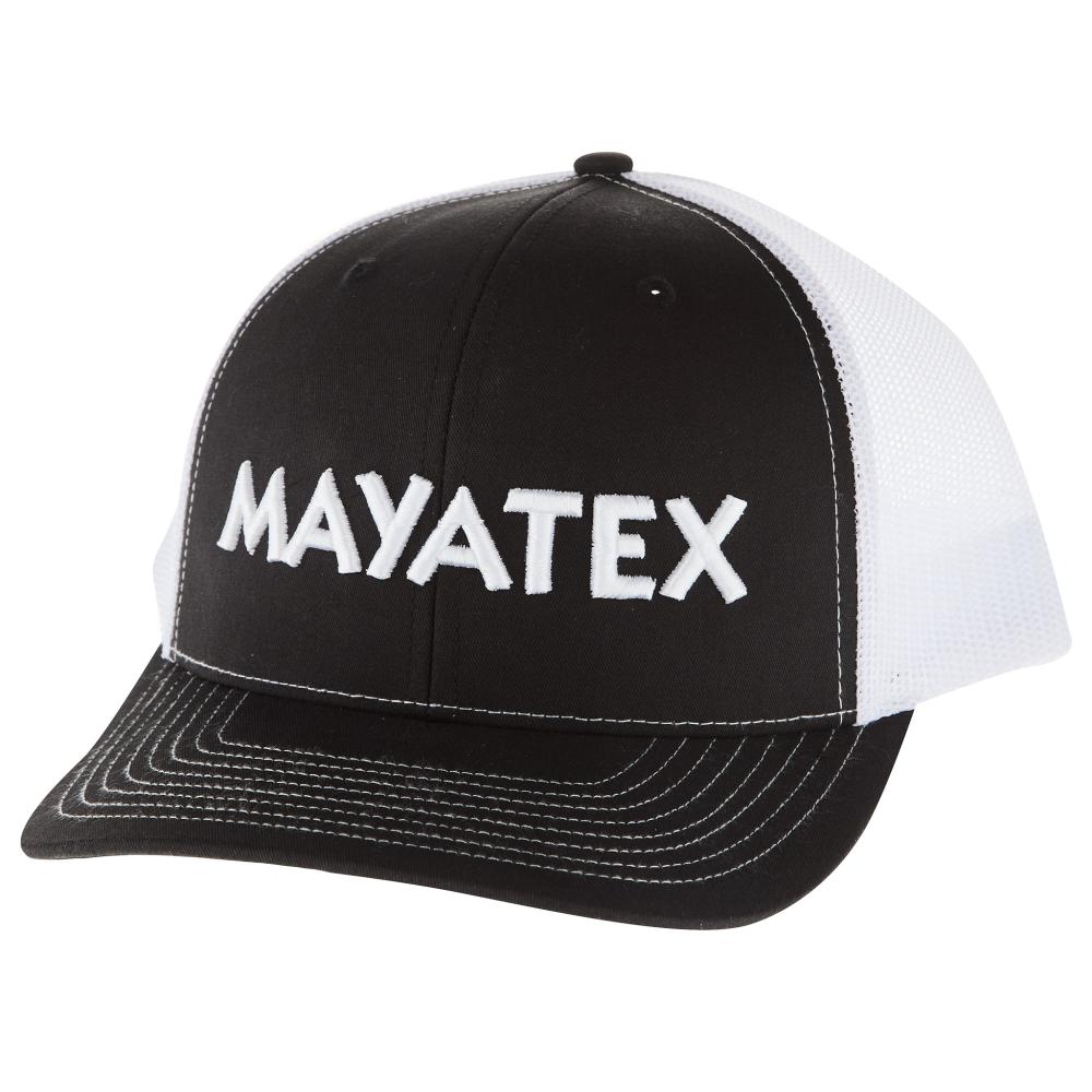 Gorra con logo de malla en blanco y negro
