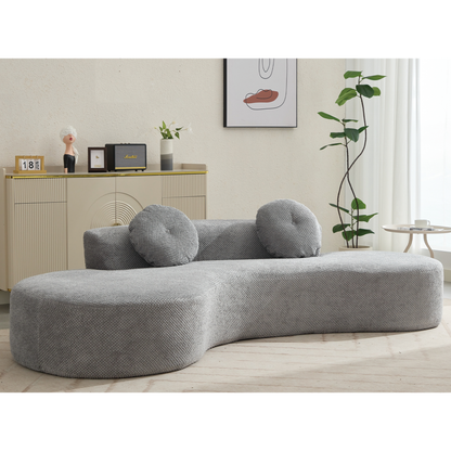 Modern Minimalist Curved Sofa for a Living Room