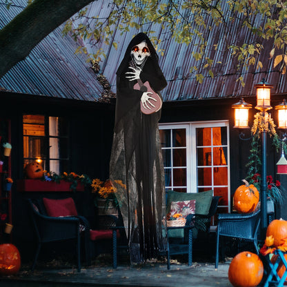 HouseOfZazla animated grim reaper guitarist prop, hooded figure with red eyes, pink guitar on Tampa Home & Garden Store