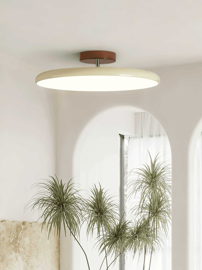 Orbitra flush mount LED ceiling light with swivel arm beige, dimmable on Tampa Home & Garden Store
