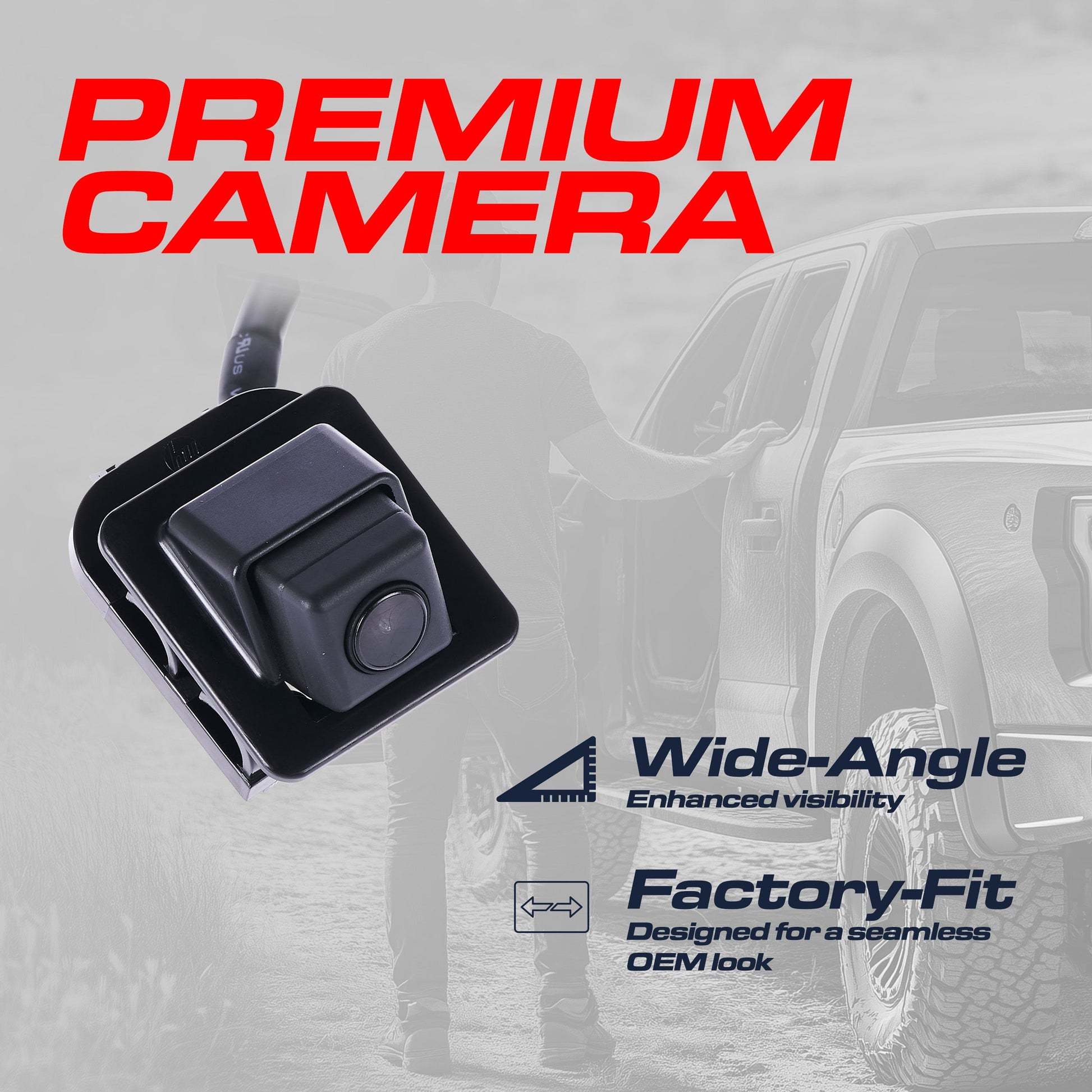 Master Tailgaters Kia Forte backup camera OEM replacement, black housing wide-angle lens on Tampa Home & Garden Store