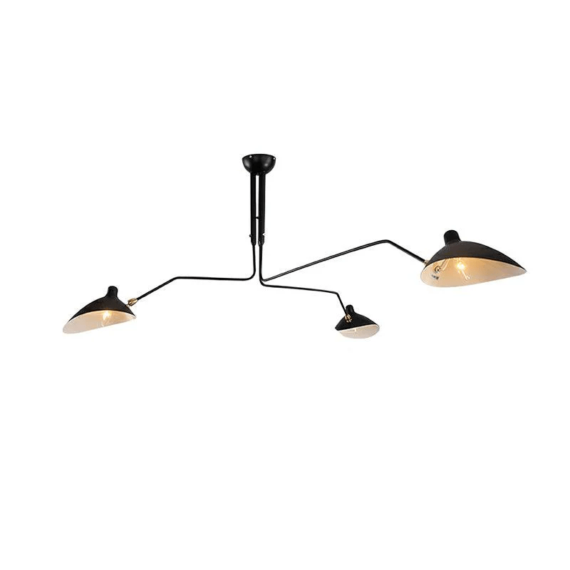Arachnia suspended 3-arm ceiling light with rotating reflectors in black Moktan Sabai on Tampa Home & Garden Store