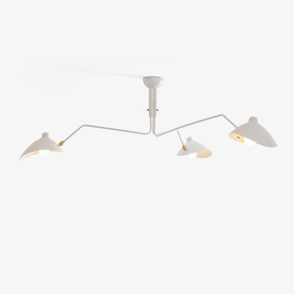 Arachnia 3-arm suspended ceiling light with rotating reflectors in white finish by Moktan Sabai on Tampa Home & Garden Store