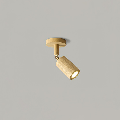 Grain Wood Shade Track Spotlight Moktan Sabai adjustable heads natural wood finish on Tampa Home & Garden Store