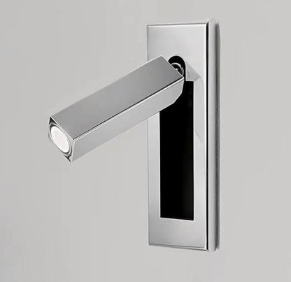 Recessed folding bedside wall sconce with warm LED, chrome finish by Moktan Sabai wall light on Tampa Home & Garden Store