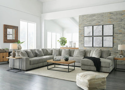 Lindyn Sectional Sofa with Cord Upholstery