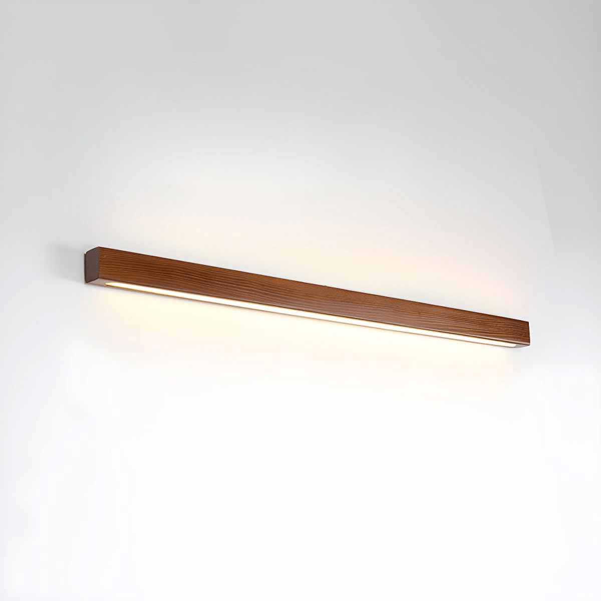 Pinea linear pine wood wall light with frosted diffuser, dimmable warm LED Moktan Sabai on Tampa Home & Garden Store