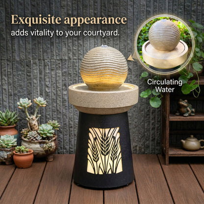 Outdoor Garden Lantern And Leaf Silhouette