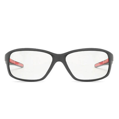 Night vision polarized glasses by FLIPSTYLEZLLC, black frame with red temple accents on Tampa Home & Garden Store