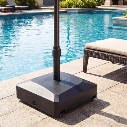 Fillable Umbrella Base With Four Wheels and Locks