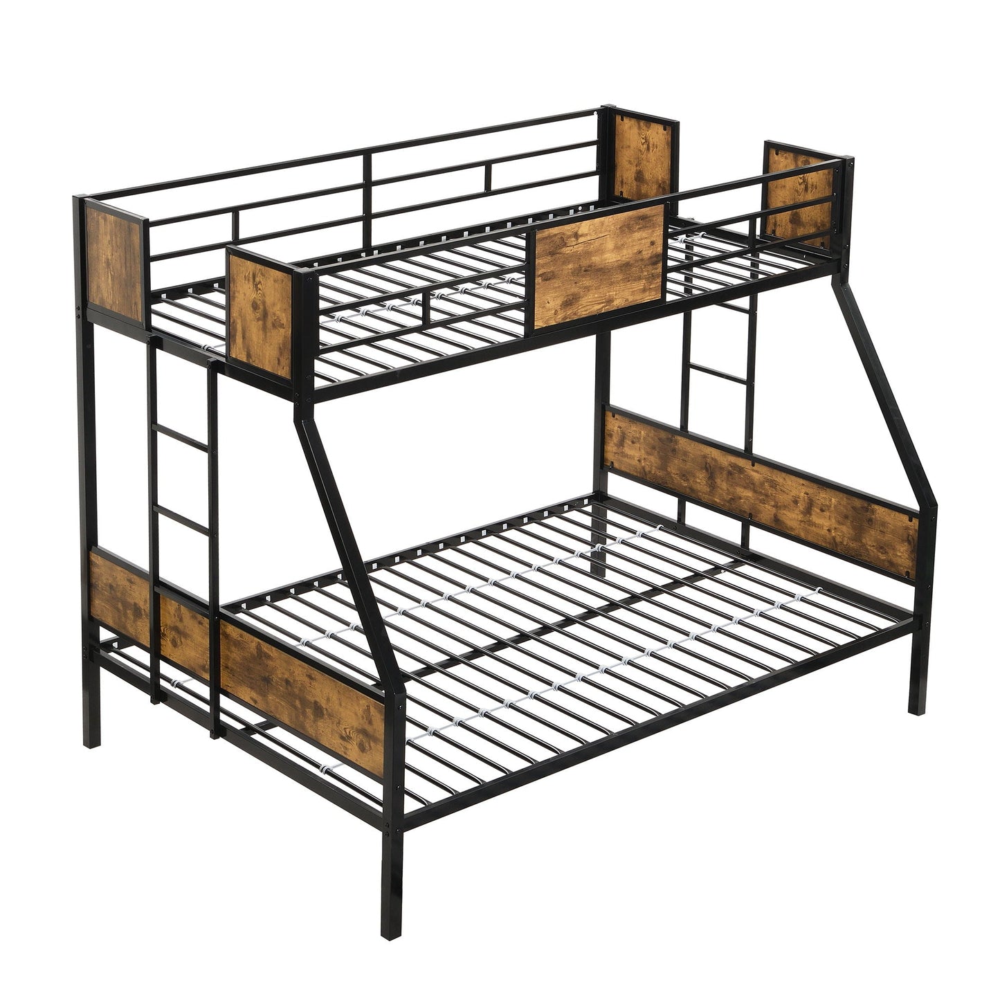 Modern Metal Bunk Bed With Dual Side Ladder