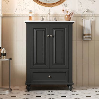 Modern Bathroom Vanity With Sink and Drawer