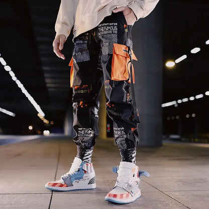 Men's Cropped Loose Overalls and Casual Pants