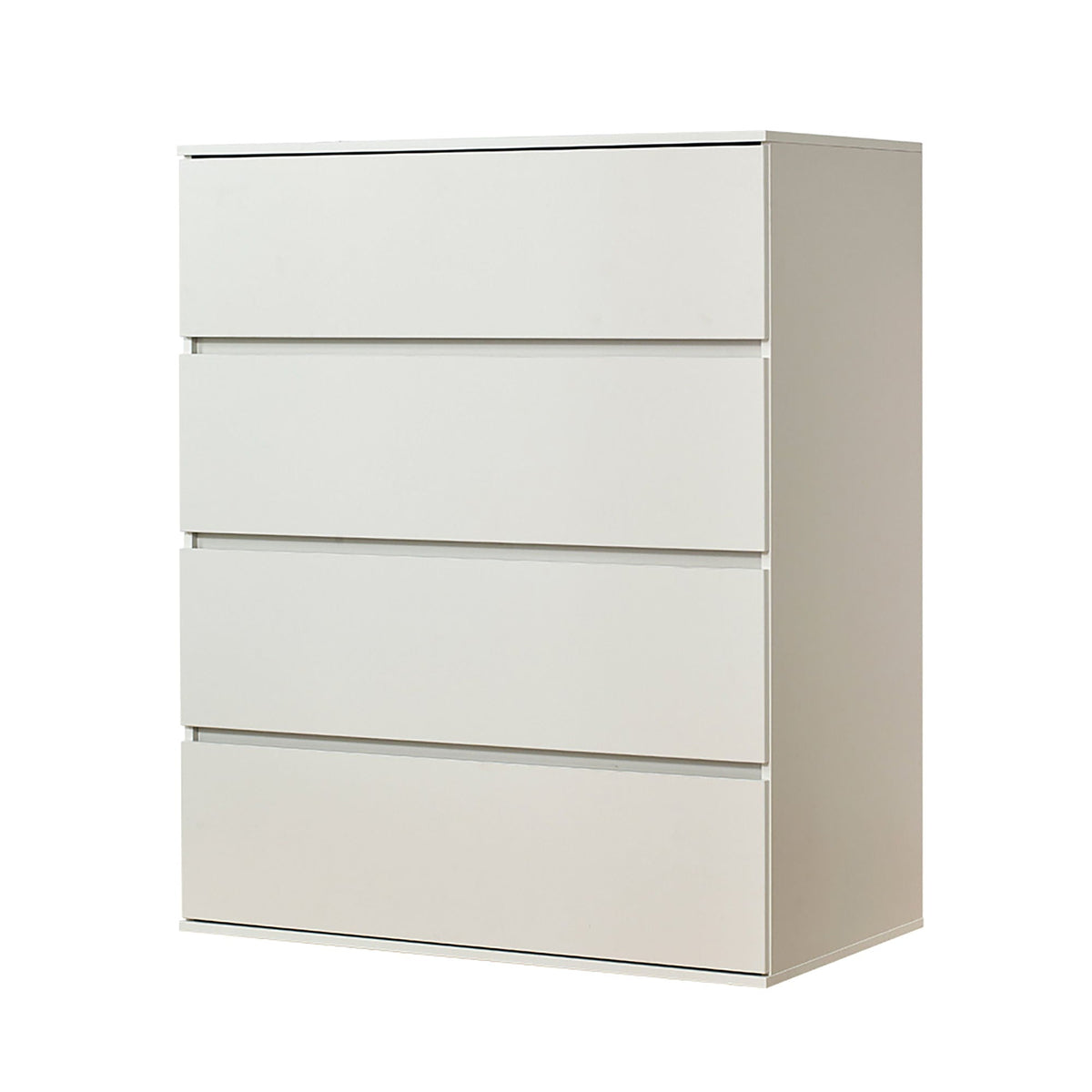 Contemporary white wood chest with soft-closing drawers, accent table on Tampa Home & Garden Store