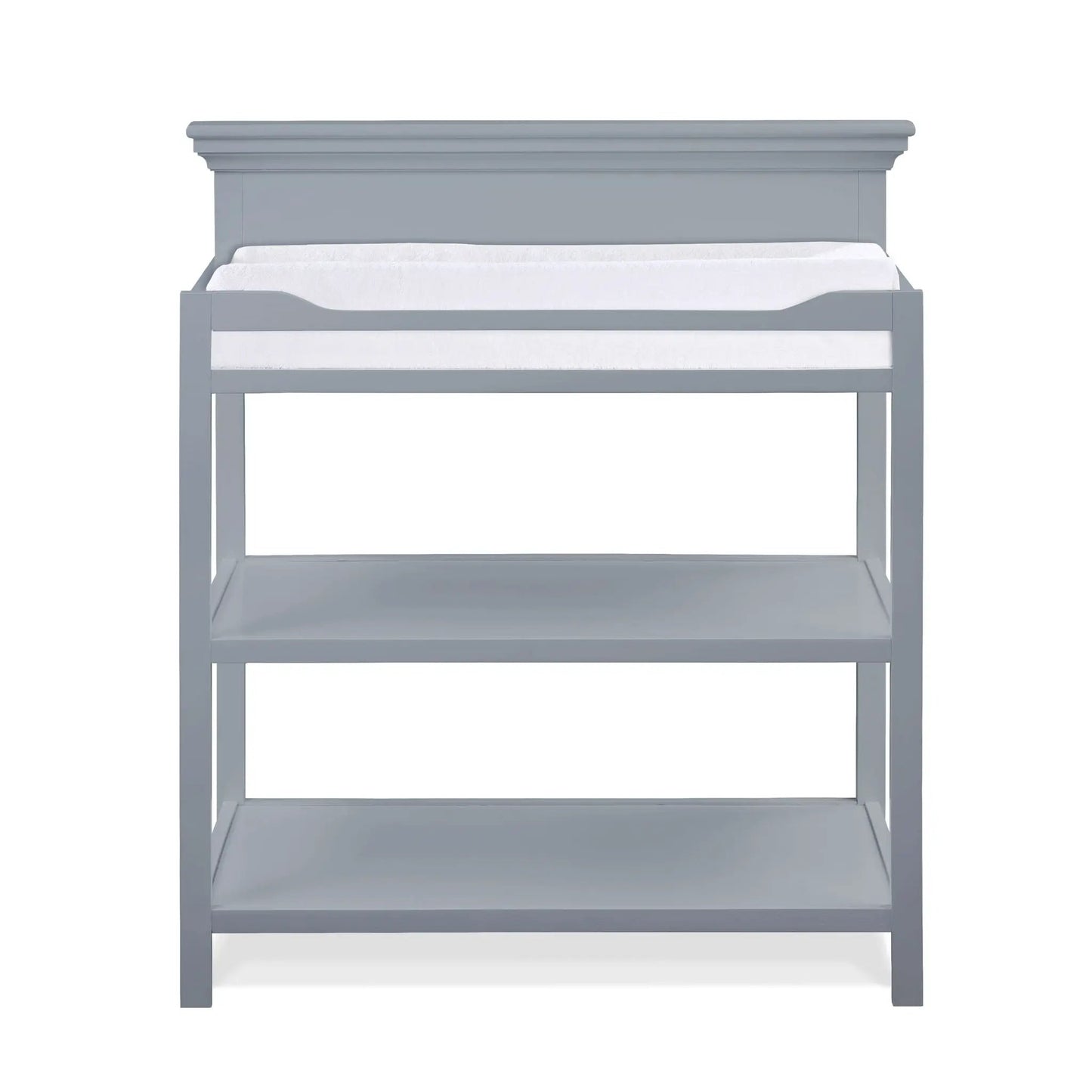 Universal changing table in blue-gray finish with crown molding back by Unique Piece Furniture on Tampa Home & Garden Store